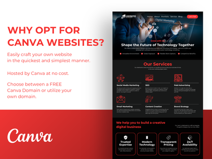 Digital Marketing Agency Canva Website Template for Social Media & Marketing Agency
