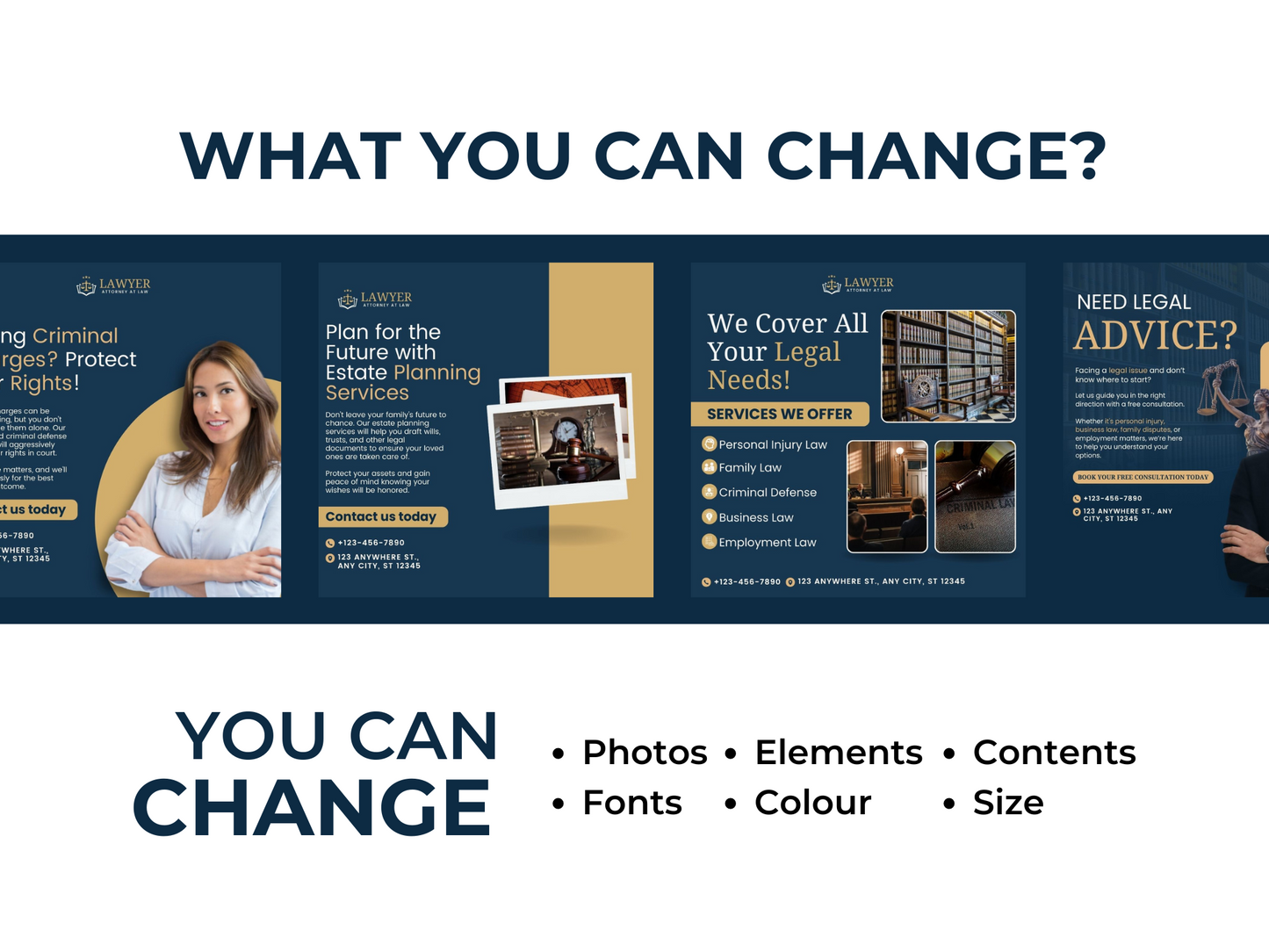 Law Firm & Lawyer Instagram Canva Templates