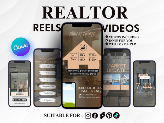 50 Real Estate Instagram Reels Canva Video Templates for Realtors